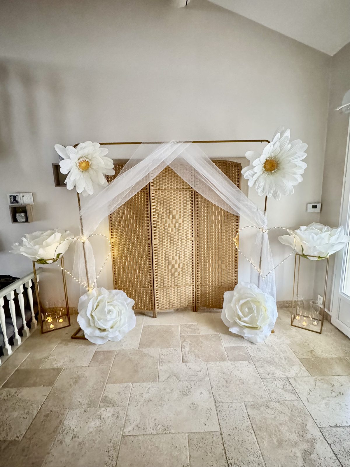 Décoration de mariage doré